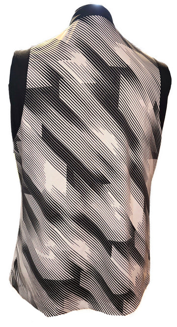Tail Women's Black & White Striped Sleeveless Golf Top Size XXL - 0