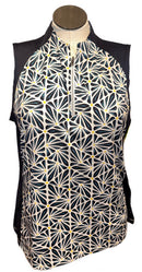Tail Women's Navy & Yellow Floral Sleeveless Golf Top Size XXL-1