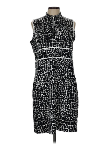 Tail Women's Black & White Patterned Sleeveless Golf Dress Size L
