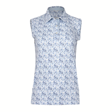 New Swannie Ameeta Sleeveless Polo - Sky