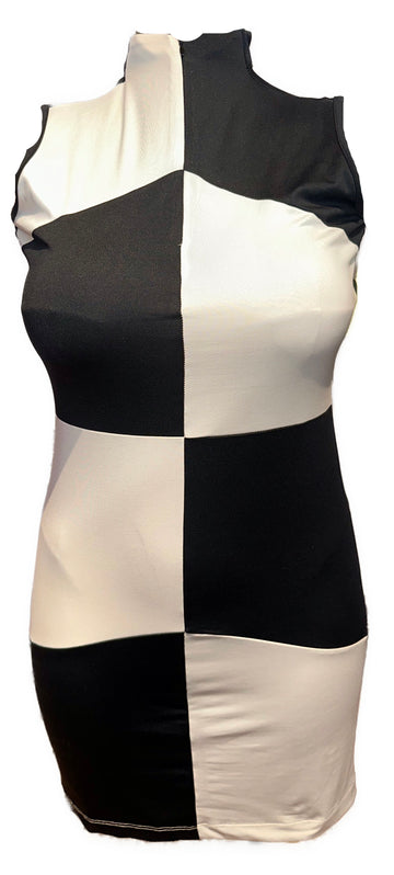 Tail Women's Black & White Patterned Golf Dress Size S