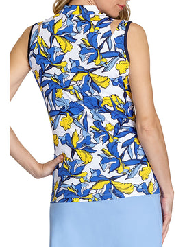 New Tail White Label Sleeveless Trellis Dance Golf Top Size XL - 0