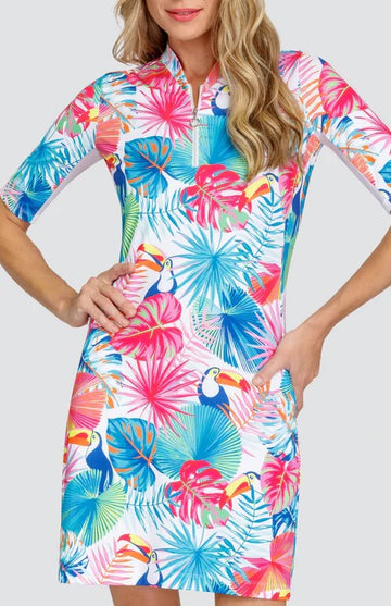 New Tail Women's Larisa Elbow Sleeve Golf Dress Size XS - Jungle Jive MSP$108