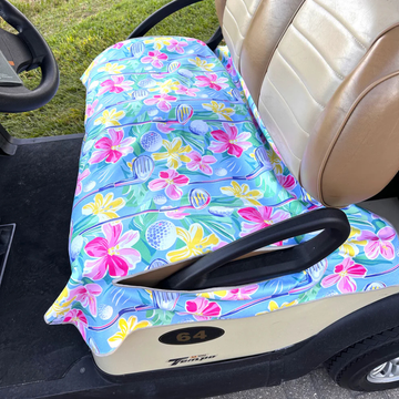 New Best of Golf America Golf Cart Seat Cover - Floral Clubs