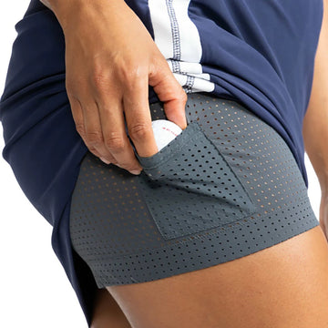 New Kinona Sport Navy Seat Warmer Golf Skort Size L MSP$139
