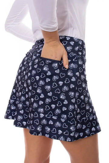 New Golftini Navy Crazy in Love Golf Skort Size XS MSP$110