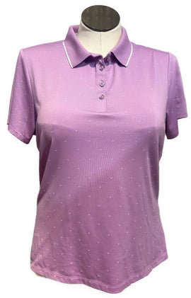 Callaway Women's Purple Short Sleeve Golf Top w/White Accents Size XL