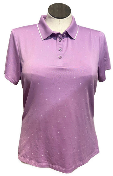 Callaway Women's Purple Short Sleeve Golf Top w/White Accents Size XL