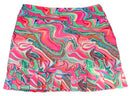 Tzu Tzu Pink & Green Wavy Patterned Golf Skort Size M-2