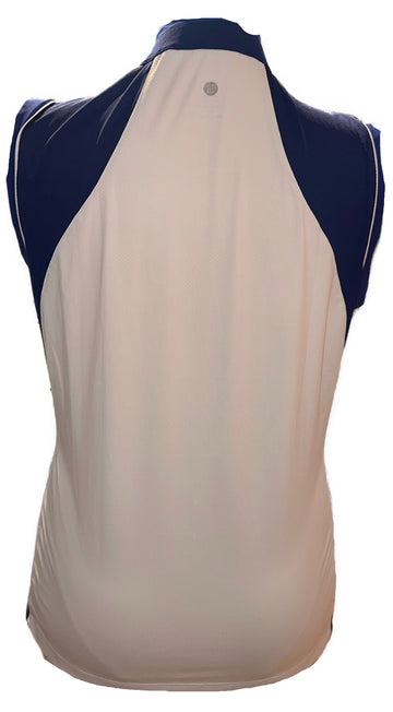 EP NY Women's White Sleeveless Golf Top w/Navy Accents Size XL - 0