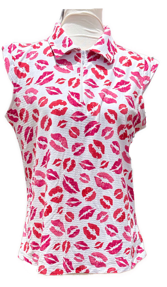 Ibkul  - Lipstick Kisses Sleeveless Size L