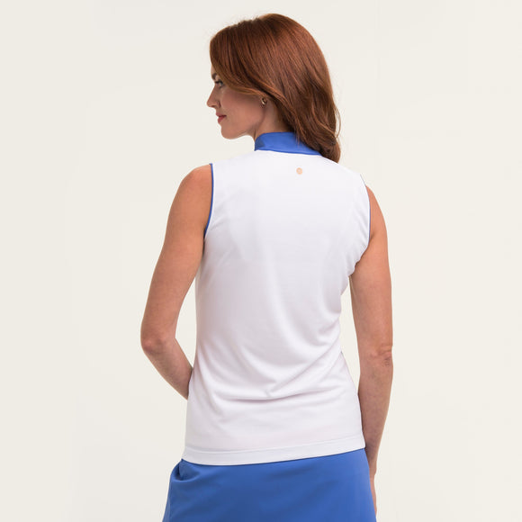 New EP NY Sleeveless Sponge Tile Print Golf Polo MSP$84