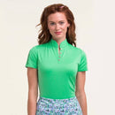New EP NY Short Sleeve Green Mandarin Collar Golf Polo Size S MSP$84-1