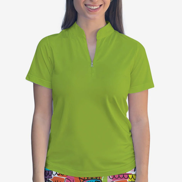 New Skort Obsession Polo Quarter Zip Top - 0