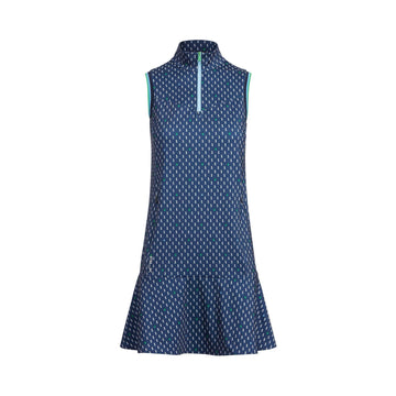New Ralph Lauren RLX Navy Pineapple Print Golf Dress Size XS MSP$168 - 0