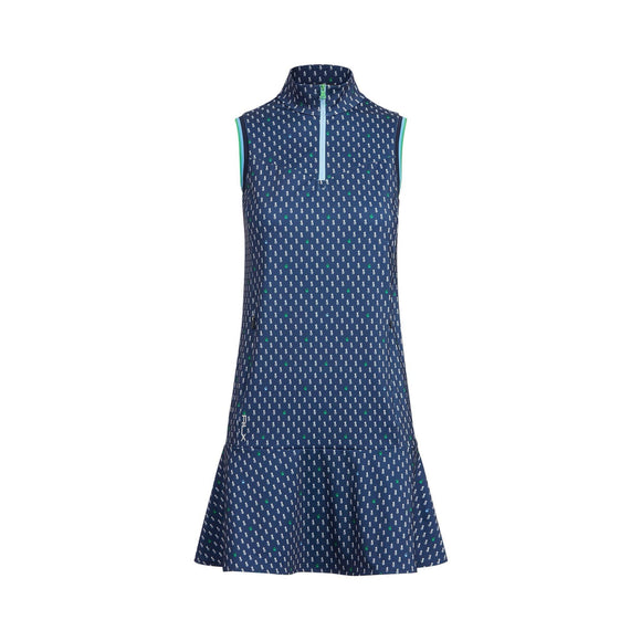 New Ralph Lauren RLX Navy Pineapple Print Golf Dress Size XS MSP$168