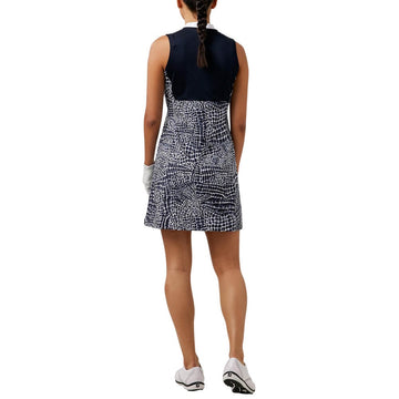 J.Lindeberg Nena Print Sleevelss Golf Dress - Navy Size S MSP$155 - 0