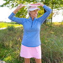 New Jofit Women's UV Mock - Seafarer Check MSP$105-3