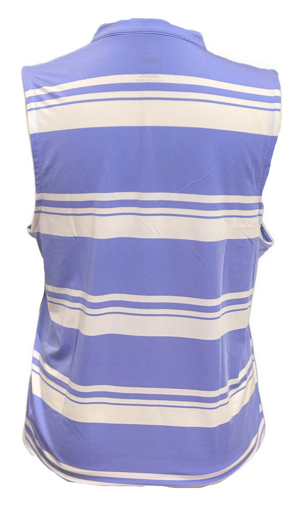 Puma Women's Purple & White Striped Sleeveless Golf Top Size XL