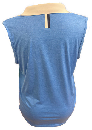 Rhoback Women's Blue Brooke Sleeveless Polo Size XL MSP$96 - 0