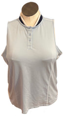 Puma Women's Light Blue Sleeveless Golf Top w/Navy Collar Size M-1