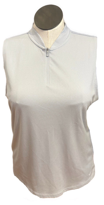 Nike Women's Light Gray Honeycomb Texture Sleeveless Golf Top Size XL