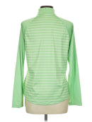Greg Norman Women's Green & White Striped Golf Pullover-2