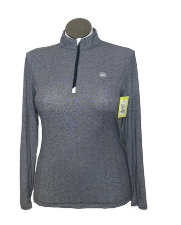 Peter Millar Women's Black & White Geo Print Golf Pullover Size M MSp$120