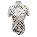EP Pro White, Black & Lime Dash Print Polo Size M-1