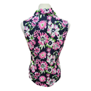 Jofit Navy, Hot Pink & Lime Floral Sleeveless Golf Polo SIze S-2