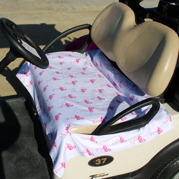 New Best of Golf America Golf Cart Seat Cover - Pineapple Flock