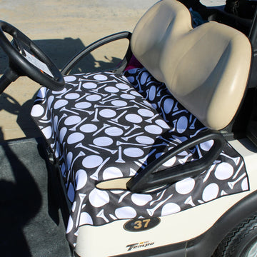 New Best of Golf America Golf Cart Seat Cover - Tee'd Up Love - 0