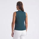 New Puma Women's Aerlon Mock Sleeveless Golf Polo- Green Terrain MSP$60-4