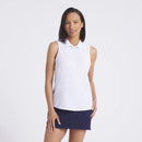 New Puma Women's White Houndstooth Sleeveless Golf Polo MSP$65-1