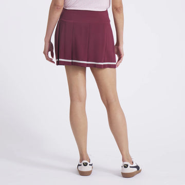 New Puma Women's Stripe Pleated Golf Skort - Ruby Shimmer MSP$75 - 0