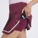 New Puma Women's Stripe Pleated Golf Skort - Ruby Shimmer MSP$75-3
