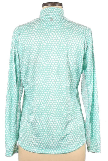 Bermuda Sands Chrissy Long Sleeve Sun Shirt - Aruba Blue  Size M MSP$85 - 0
