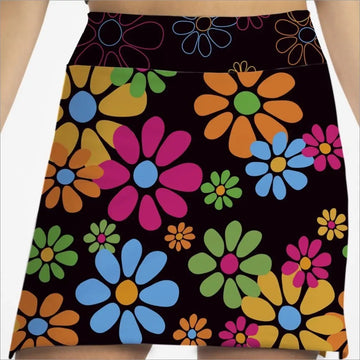 New Skort Obsession Night Daisies Black Skort MSP$72