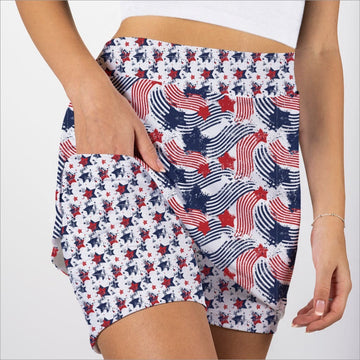 New Skort Obsession Star Spangled Pattern Skort - 0