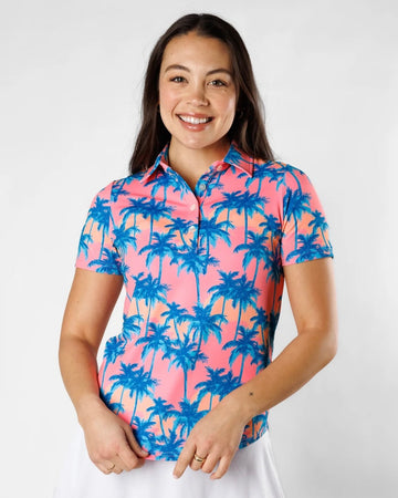 New Sunday Swagger Short Sleeve Golf Polo - Sunset Blvd