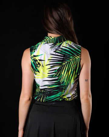 New Sunday Swagger Sleeveless Golf Polo - Palm Rush - 0