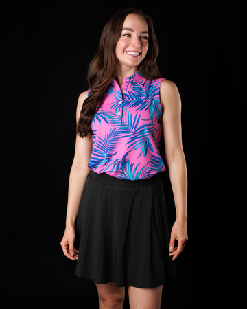 New Sunday Swagger Sleeveless Golf Top - Sea Breeze