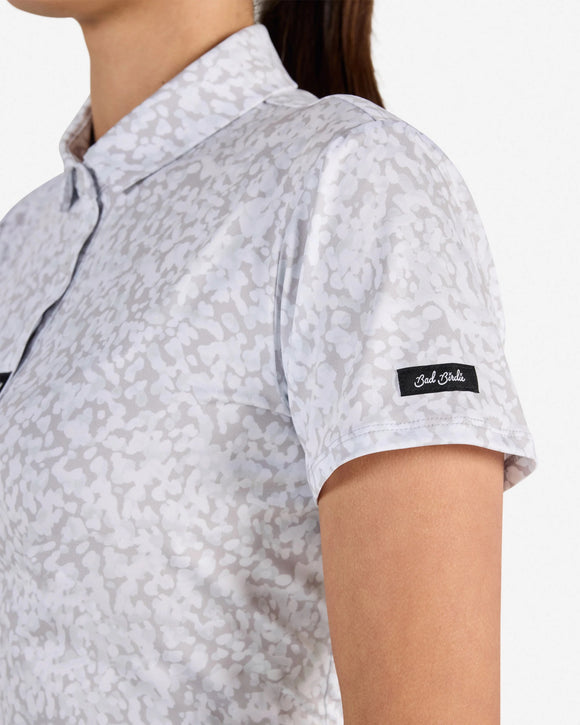 New Bad Birdie Women's Core Performance Golf Polo - Salt Shaker