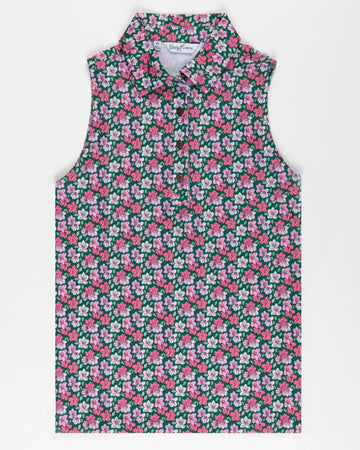 New Kenny Flowers Women's The Azaleas Sleeveless Golf Polo