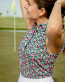 New Kenny Flowers Women's The Azaleas Sleeveless Golf Polo-4