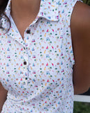 New Kenny Flowers Margaritaville - Afternoon Golf Sleeveless Polo-3