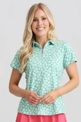 New Bermuda Sands Women's Whitley Short Sleeve Golf Polo Size XL MSP$74