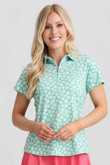 New Bermuda Sands Women's Whitley Short Sleeve Golf Polo Size XL MSP$74