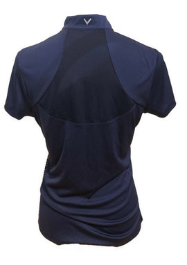 Callaway Opti-Dri Lime & White Wave Navy Polo Size M - 0