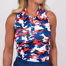 Taylor Jordan Camo Racerback Golf Top -USA Edition w/ Logo Size M MSP$82-1
